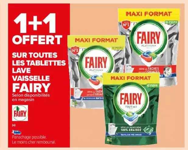 tablettes lave vaisselle fairy