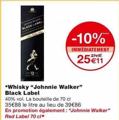 whisky "johnnie walker" black label