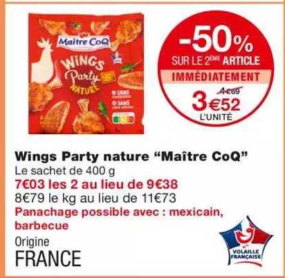 wings party nature "maître coq"