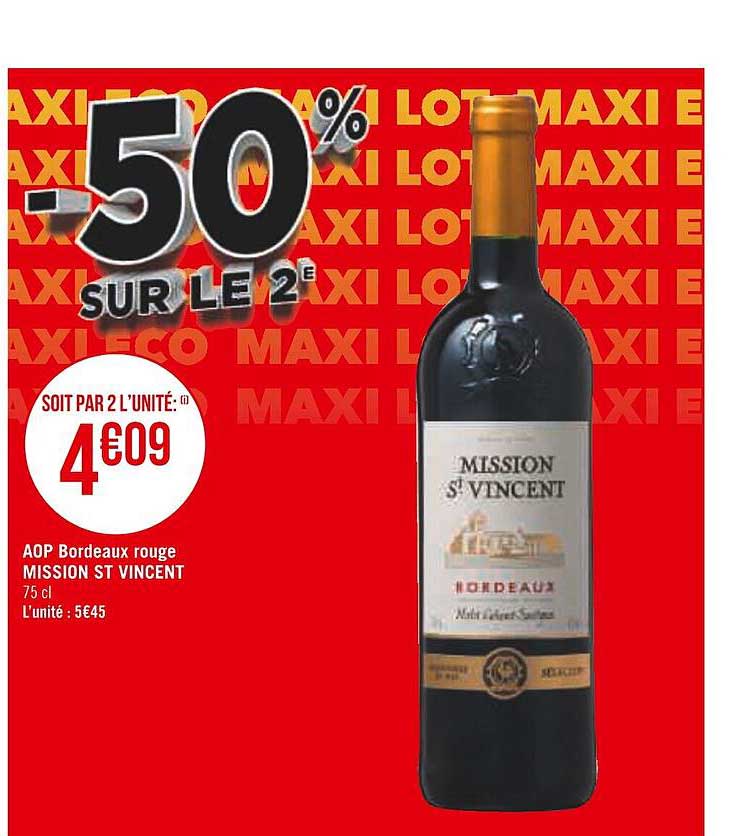 aop bordeaux rouge mission st vincent