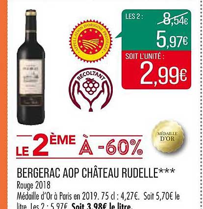 bergerac aop château rudelle