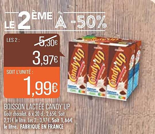 boisson lactée candy'up
