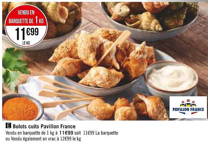 bulots cuit pavillon france
