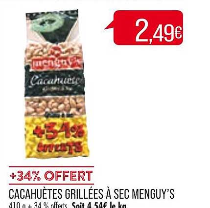 Cacahuètes Grillées à Sec Menguy's