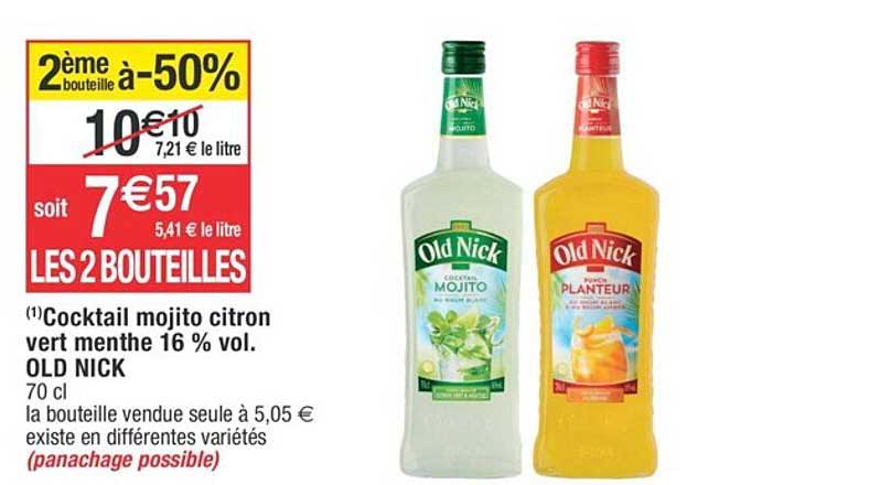 cocktail mojito citron vert menthe 16% vol. old nick