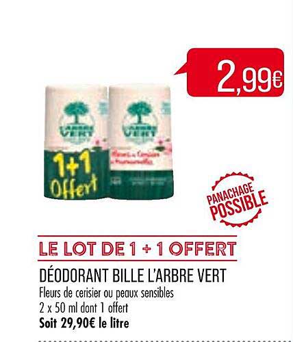 déodorant bille l'arbre vert