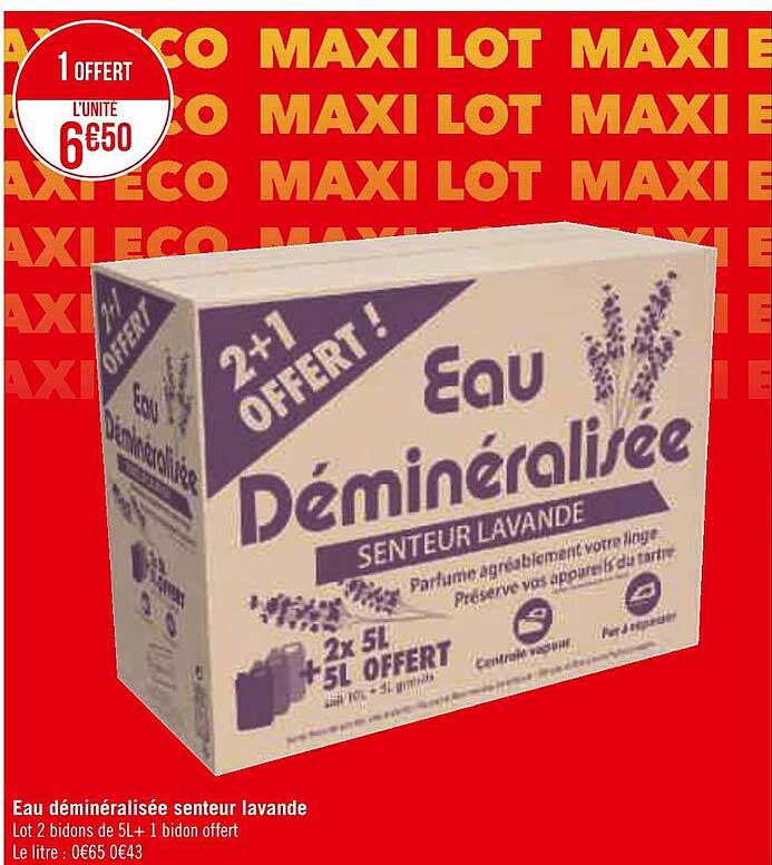 eau déminéralisée senteur lavande