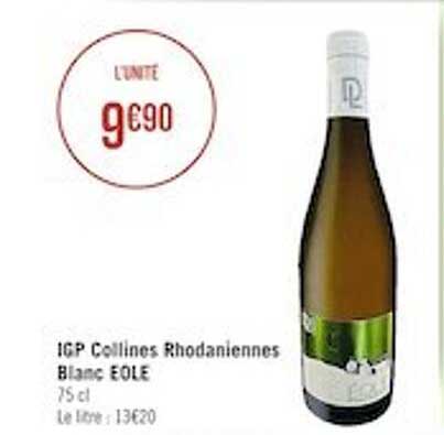 igp collines rhodaniennes blanc eole