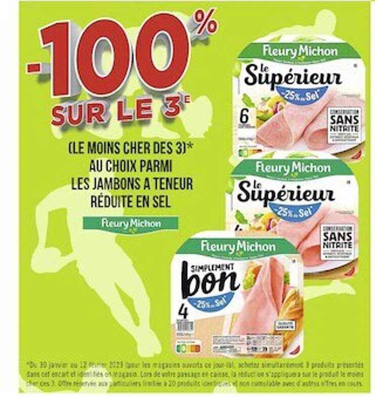 Jambons à Teneur Réduite En Sel Fleury Michon