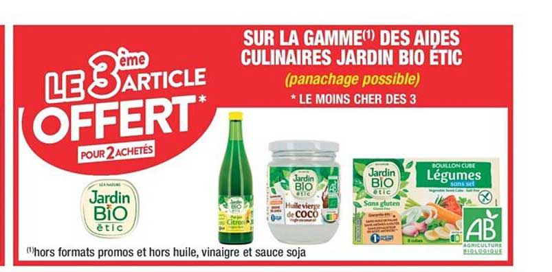 la gamme des aides culinaires jardin bio étic