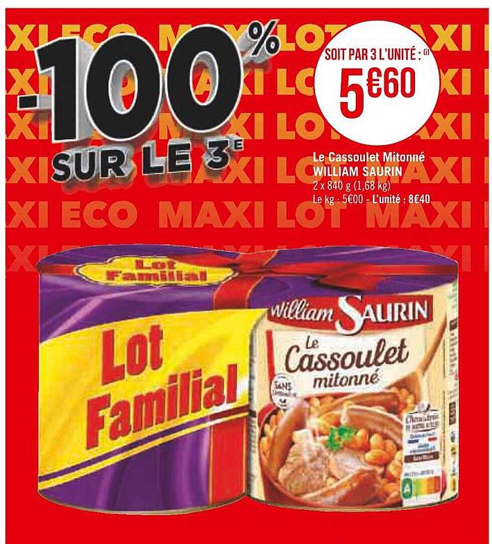 le cassoulet mitonné william saurin