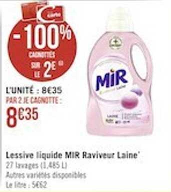 lessive liquide mir raviveur laine