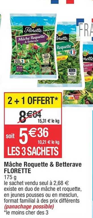 Mâche Roquette & Betterave Florette