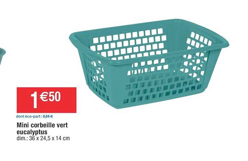 Mini Corbeille Vert Eucalyptus