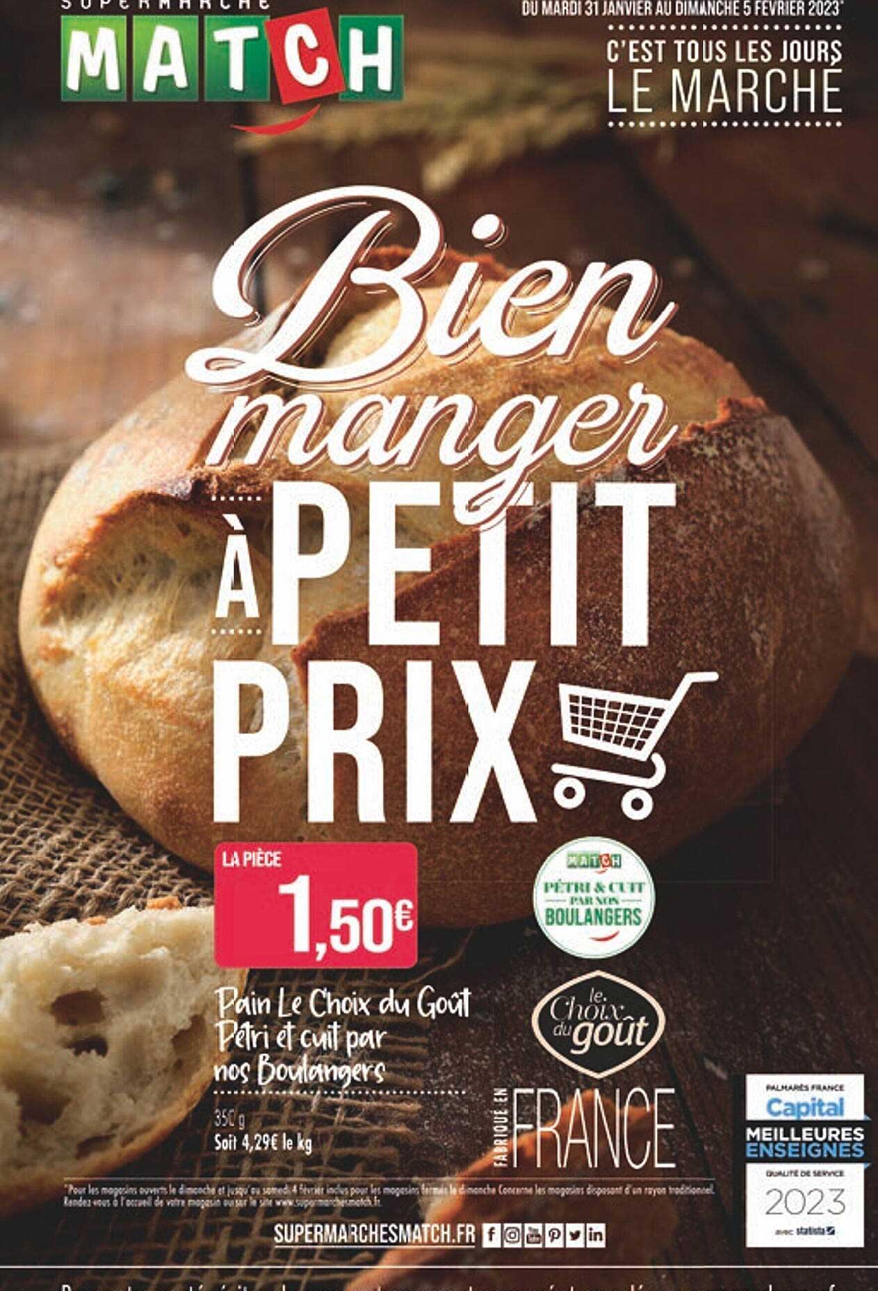 pain le choix du goût pétri et cuit par nos boulangers
