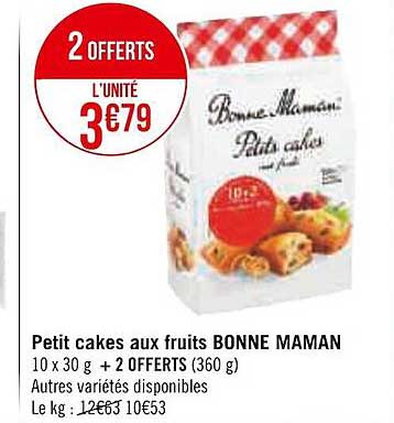 petit cakes aux fruits bonne maman