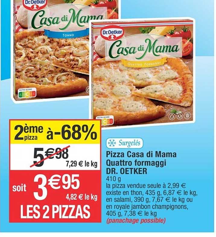 pizza casa di mama quattro formaggi dr. oetker