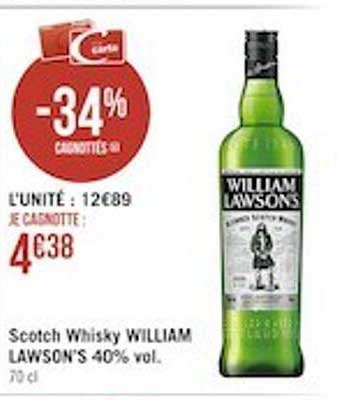 scotch whisky william lawson's 40% vol.