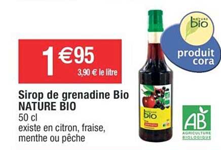 Sirop De Grenadine Bio Nature Bio