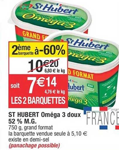 st hubert oméga 3 doux 52% m.g.