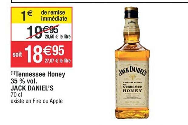 tennessee honey 35% vol. jack daniel's