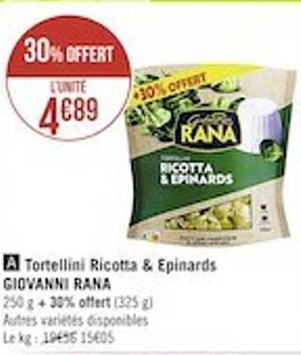 tortellini ricotta & épinards giovanni rana