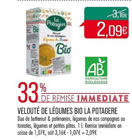 Velouté De Légumes Bio La Potagère