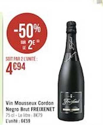 vin mousseux cordon negro brut freixenet
