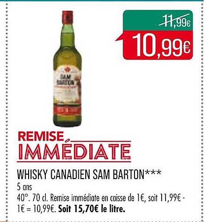 Whisky Canadien Sam Barton