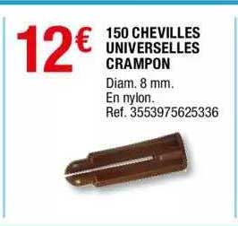 150 chevilles universelles crampon