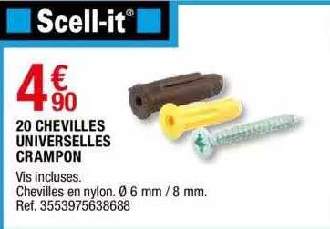 20 chevilles universelles crampon