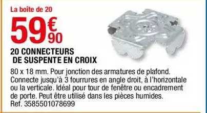 20 connecteurs de suspente en croix