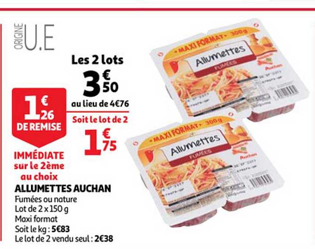Allumettes Auchan