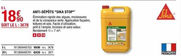 anti-dépôts "sika stop"