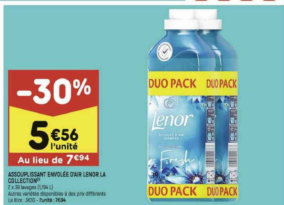 assouplissant envolée d'air lenor la collection