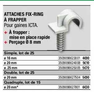 attaches fix-ring à frapper