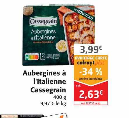 Aubergines à L'italienne Cassegrain