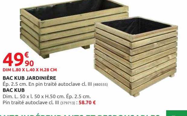 Bac Kub Jardinière, Bac Kub