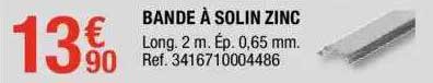 bande à solin zinc
