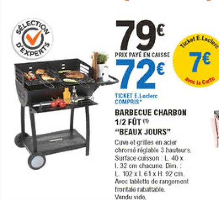barbecue charbon 1-2 fût "beaux jours"