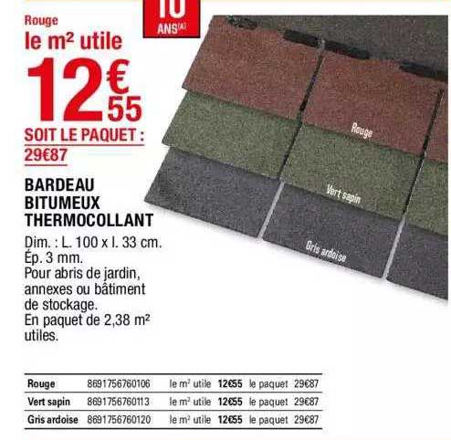 bardeau bitumeux thermocollant
