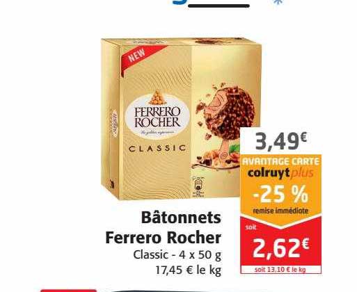 Bâtonnets Ferrero Rocher
