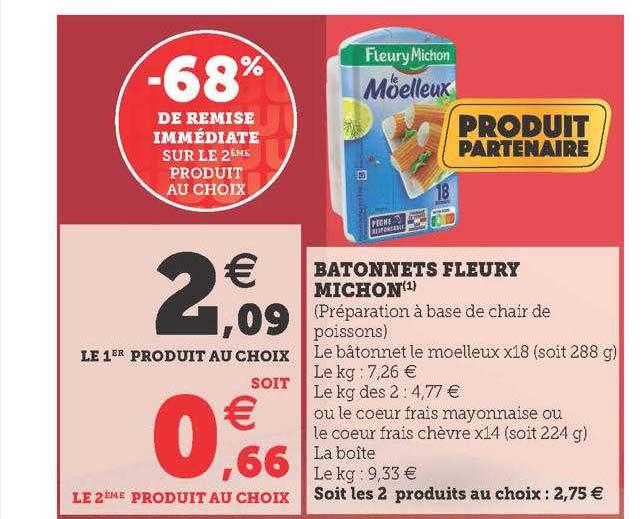 bâtonnets fleury michon