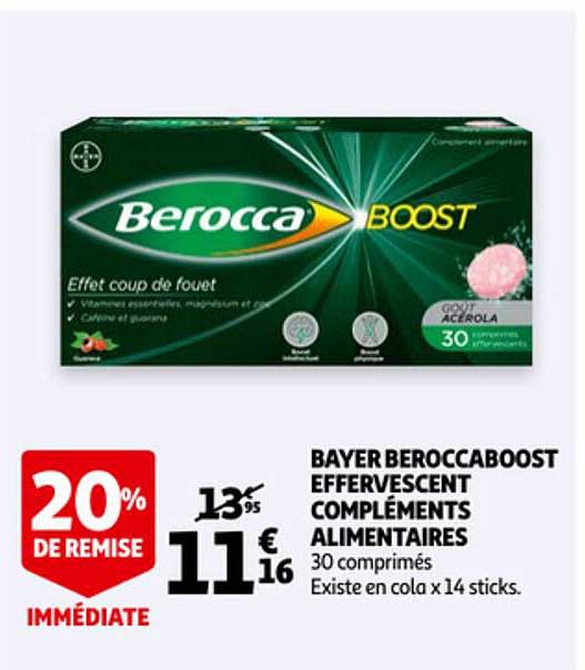 bayer beroccaboost effervescent compléments alimentaires