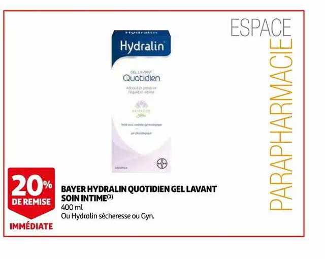 bayer hydralin quotidien gel lavant soin intime