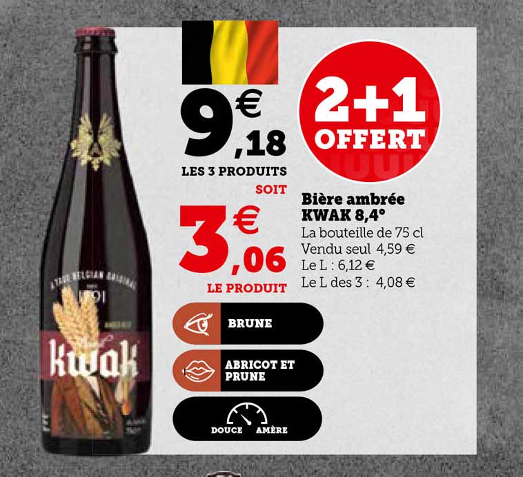 bière ambrée kwak 8,4°