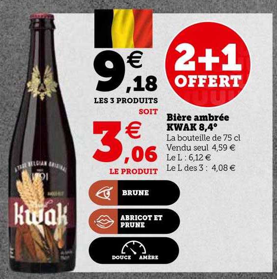 bière ambrée kwak 8,4°