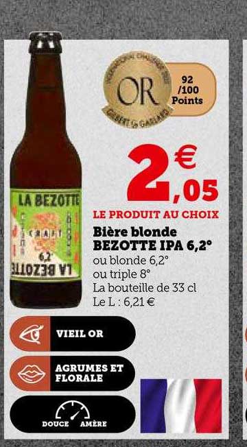 bière blonde bezotte ipa 6,2°