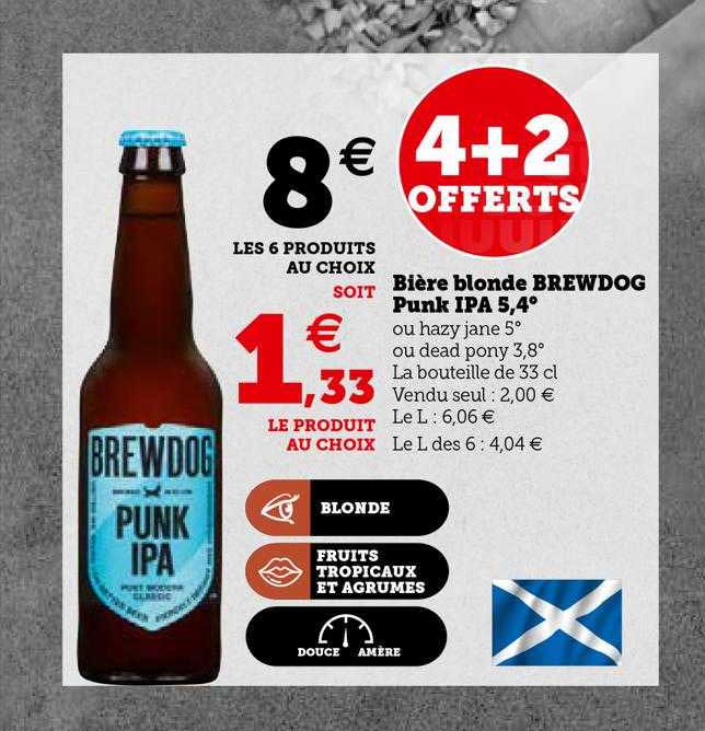 bière blonde brewdog punk ipa 5,4°