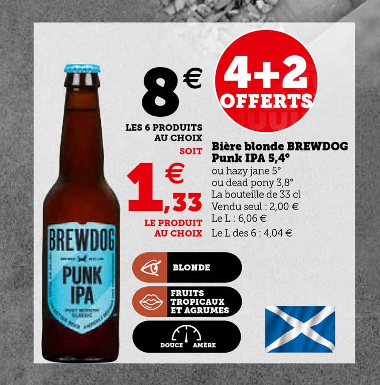 bière blonde brewdog punk ipa 5,4°